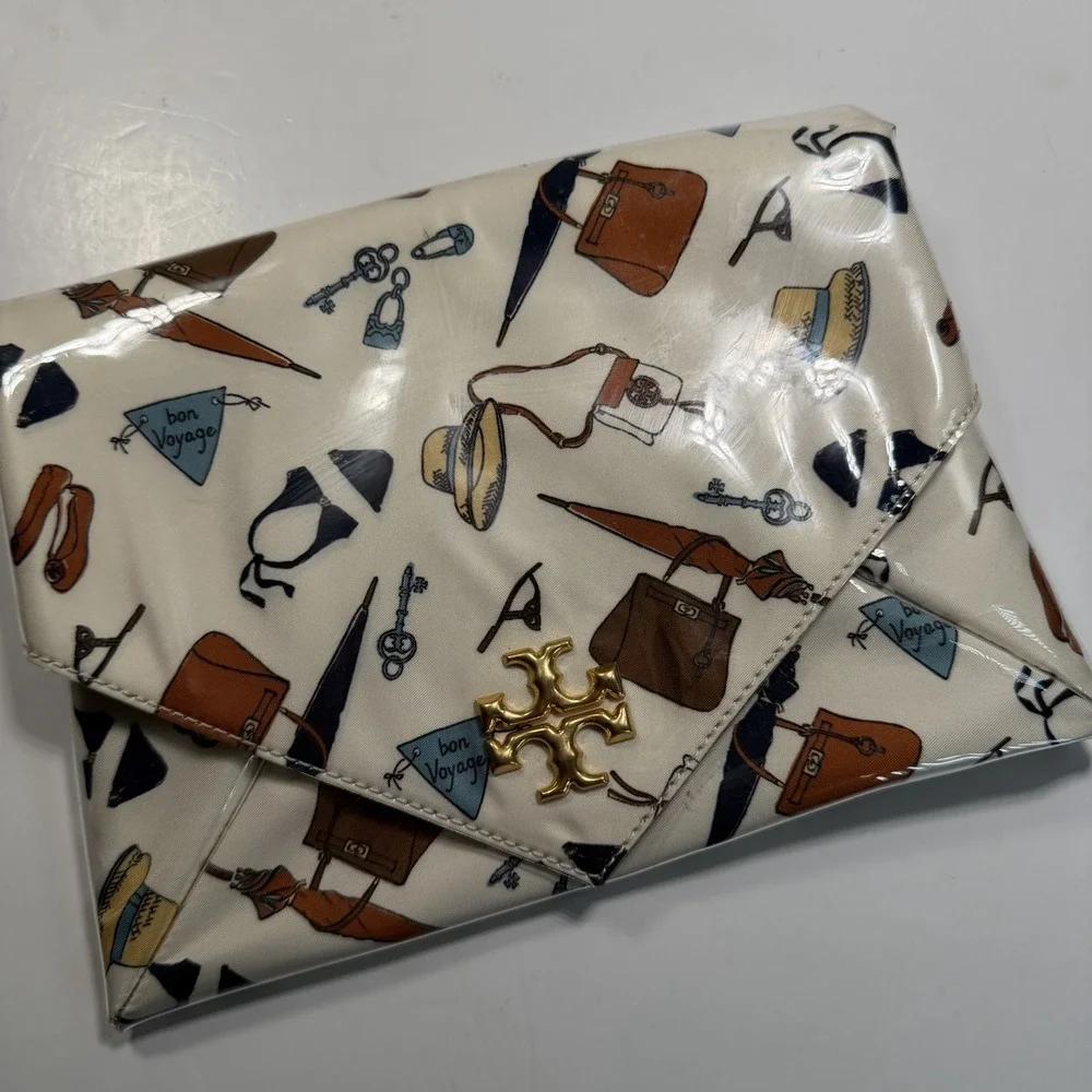 Tory Burch Clutch Purse & Sleep Mask NEW